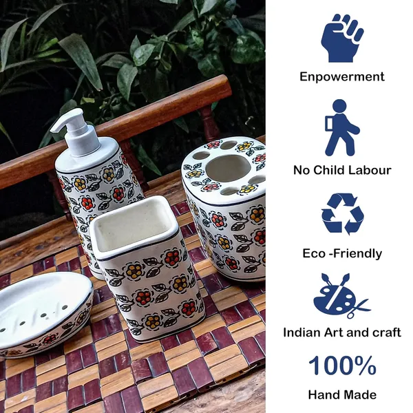 India_Meets_India_Multicolor_Ceramic_Bathroom_Accessories_Set_of_4_Hand_Painted_by_Expert_Artisan