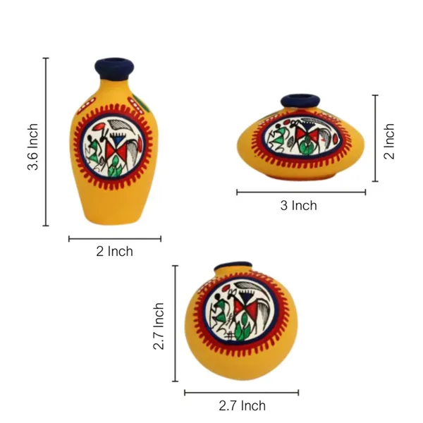 Terracotta_Warli_Hand_Painted_Miniature_Pots_Showpiece_Set_of_3