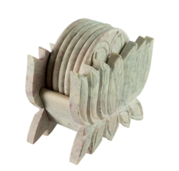 Lotus_Flower_Soapstone_Coaster_set_of_6