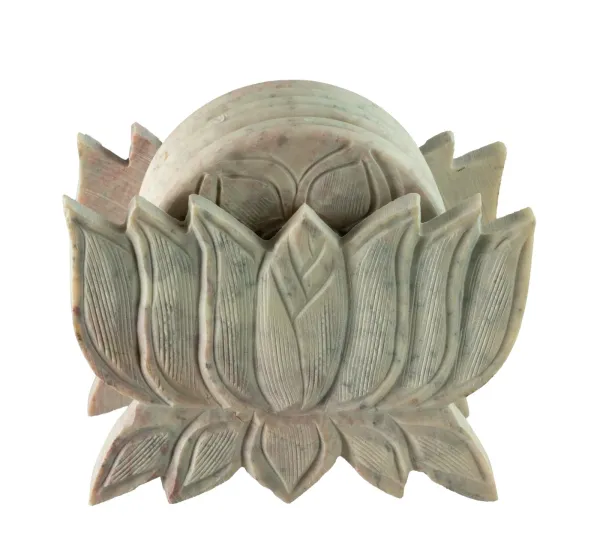 Lotus_Flower_Soapstone_Coaster_set_of_6