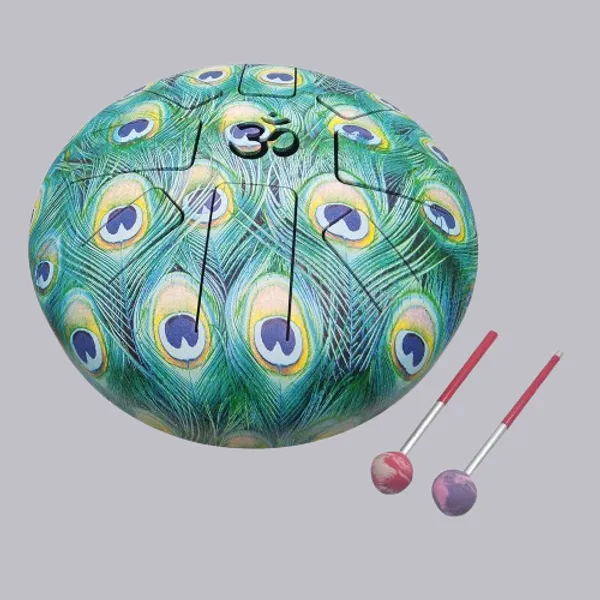OM_Tongue_Drum_Tank_Drum_Steel_Percussion_Hangpan_Drum_Hand_drum_Musical_Instrument_with_Bag_and_Mallets_Stick_(9_Inch,_Green)
