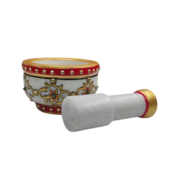 Marble_Meenakari_Art_Mortar_and_Pestle_for_Spices,_Seasonings,_Pastes,_Pestos