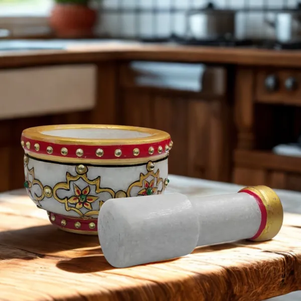 Marble_Meenakari_Art_Mortar_and_Pestle_for_Spices,_Seasonings,_Pastes,_Pestos