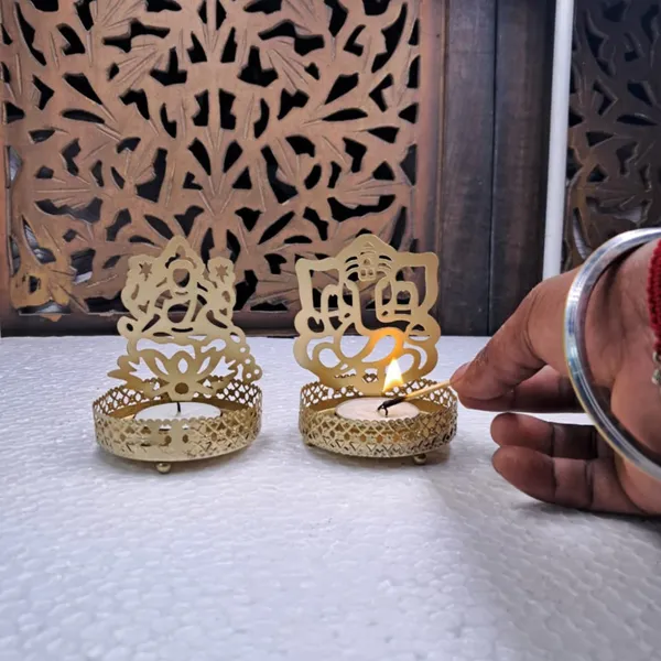 Metallic_Gold_Ganesh_&_Laxmi_Tea_Light_Holders___Pooja_Gift