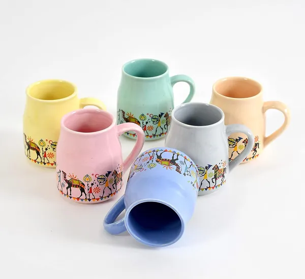 Multicolor_Printed_Ceramic_Morning_Tea_Set_and_Milk_Set_|_Flask_Tea_Cups_(Set_of_6)_&_Kettle_(Set_of_1)