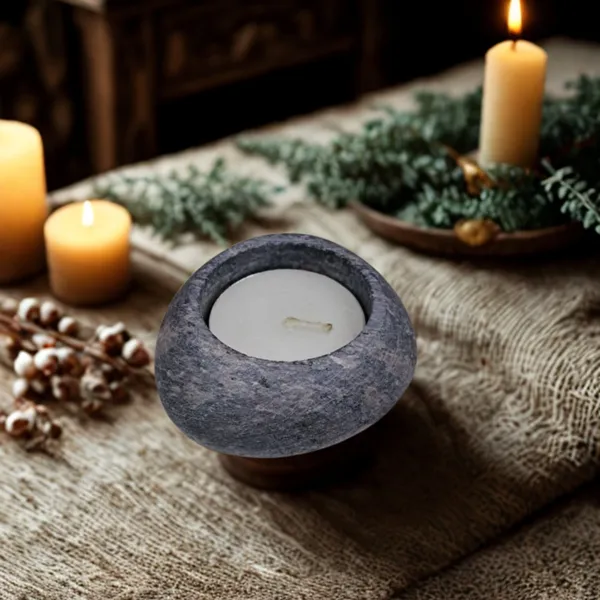 Set_of_2_Pebble_Tealight_Holder_Natural_Stone