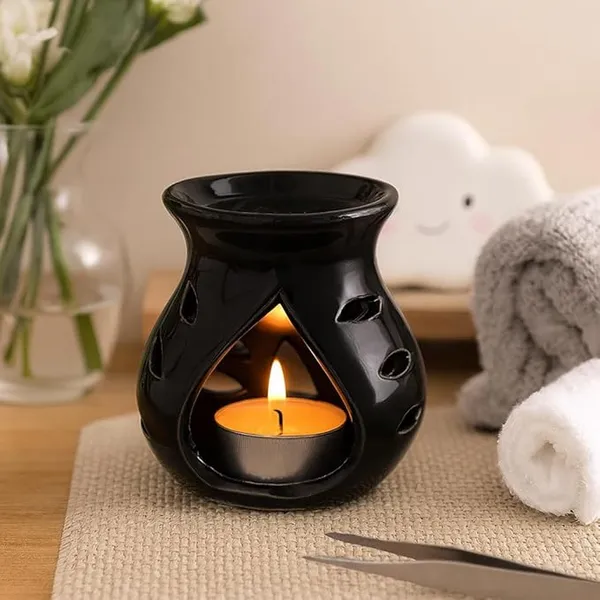Pack_of_4_:_Ceramic_Clay_Candle_Operated_Aroma_Burner_Oil_Diffuser_Coming_with_Tea_Candle_and_10ml_Lavnder_aroma_oil