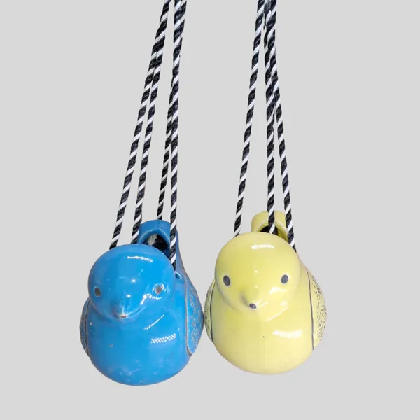 Sparrow_Duo_Hanging_Planters_Set_of_2__(Yellow&_Blue)