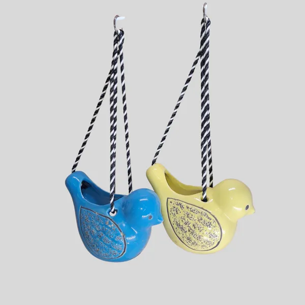 Sparrow_Duo_Hanging_Planters_Set_of_2__(Yellow&_Blue)