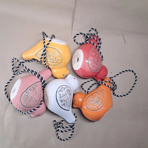 Sparrow_Hanging_Planters__Set_of_5(Red,_Orange,_White,_Pink_and_Yellow)