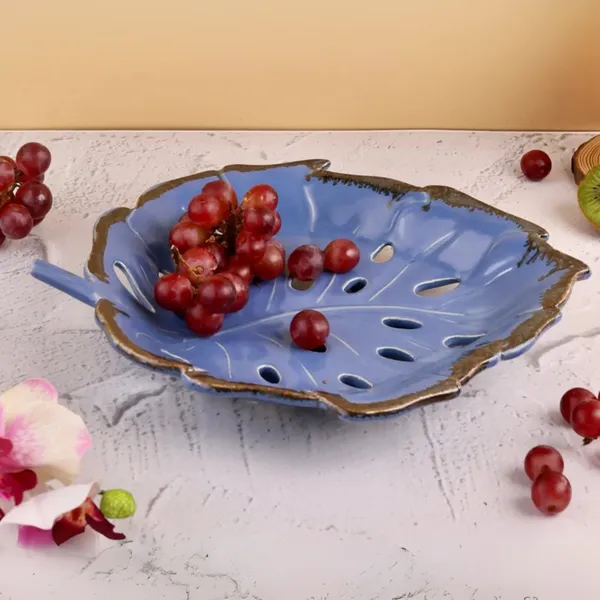 Handmade_Ceramic_Blue_Monstera_Leaf_Platter
