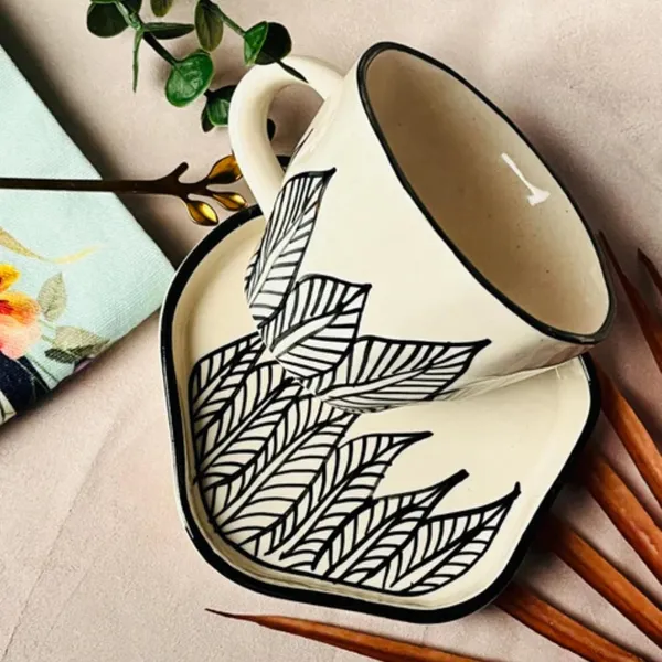 Tranquil_Leaves_Ceramic_Cup_and_Saucer_Set_with_Black_Leaf_Pattern_Design