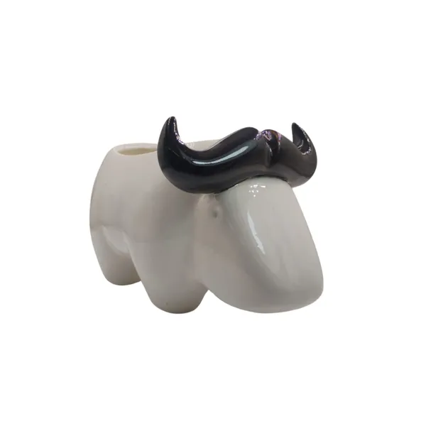White_Bull_Shaped_Planter