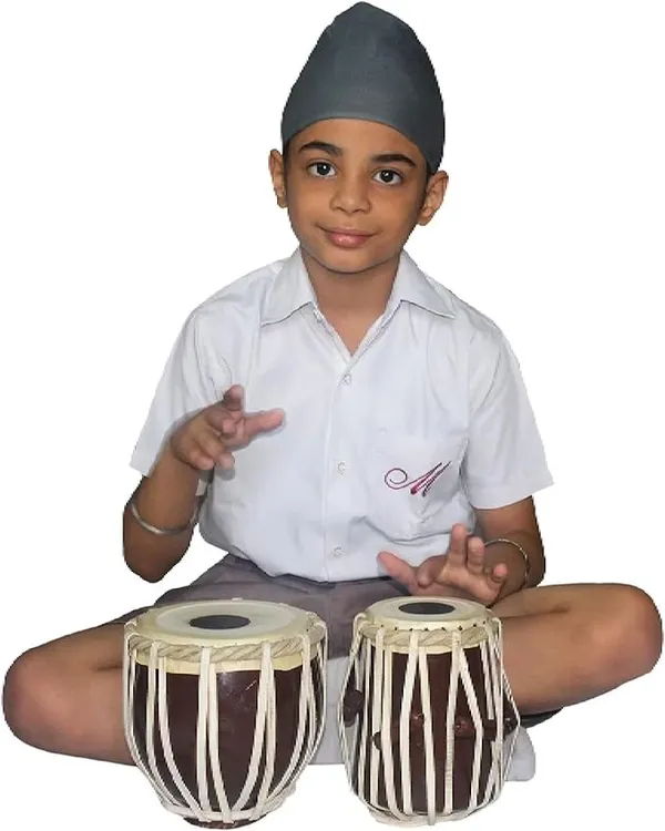 Wooden_Tabla_Set/Tabla_Drum_,_Wooden_Bayan_&_Dayan_with_Cushion_and_Leather_Straps_to_Tune_-_Perfect_Tabla_Set_for_Beginners,_Wooden_Tabla_Set_with_Learning_Book