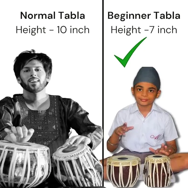 Wooden_Tabla_Set/Tabla_Drum_,_Wooden_Bayan_&_Dayan_with_Cushion_and_Leather_Straps_to_Tune_-_Perfect_Tabla_Set_for_Beginners,_Wooden_Tabla_Set_with_Learning_Book
