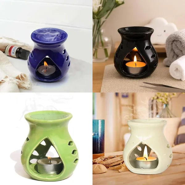 Pack_of_4_:_Ceramic_Clay_Candle_Operated_Aroma_Burner_Oil_Diffuser_Coming_with_Tea_Candle_and_10ml_Lavnder_aroma_oil