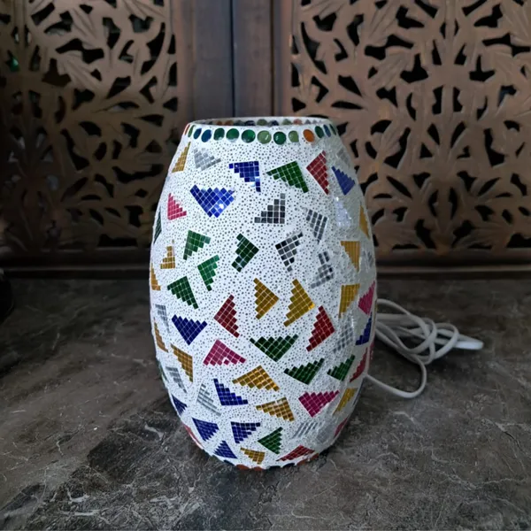 Handcrafted_Mosaic_Glass_Table_Lamp_?Multicolor_Dholak_Design_(8_Inch)