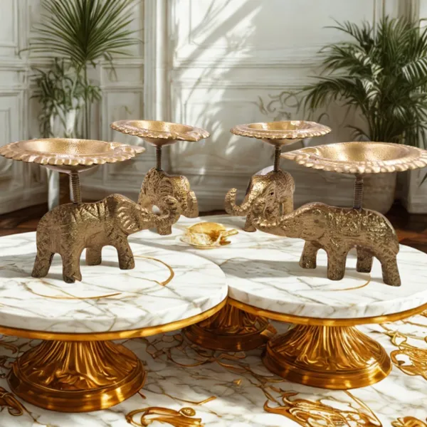 Elephant_Metal_Diya_Stand_Set_of_4