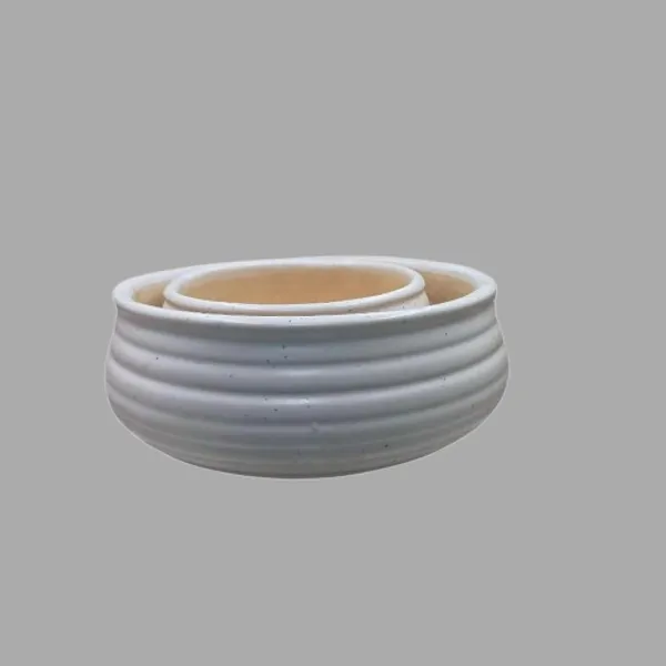 White_Ceramic_Bowl_Planter,_Royal_Ceramic_Planter_Set_(Set_of_2)