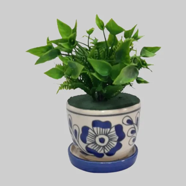Blue_Ceramic_Cup_Plate_Planter_Without_Flower_Decorative_Planter_for_Home_D_cor/Living_Room/Office/Dining_Area_and_Windowsill,_3_x_4_inches