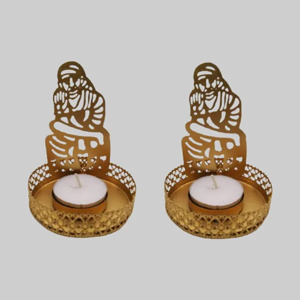 Sai_Baba_Tea_light_holder_Candle_Holder_Set_of_2_Gold_Mettalic_Finish
