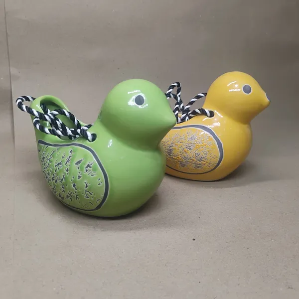 Set_of_2_Sparrow_Duo_Hanging_Planters__(Yellow_&_Green)
