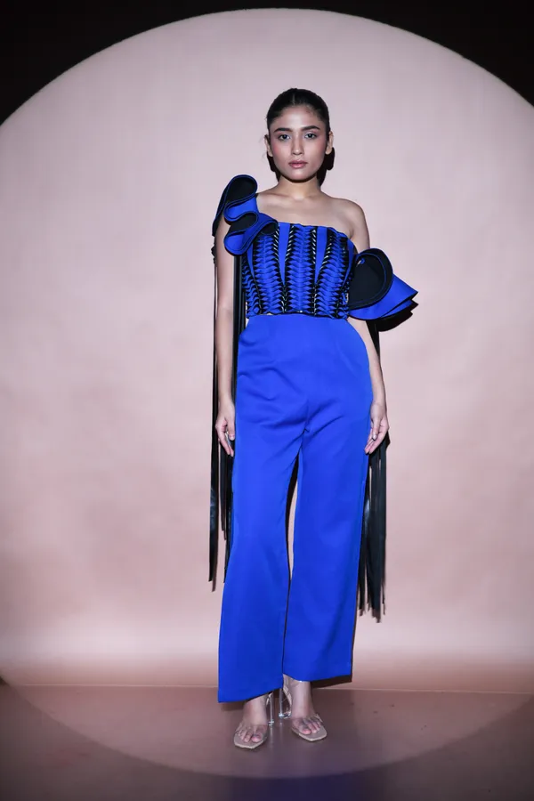 Tapur walks the ramp during Rhea Nasta's show on Day 3 of India International Je