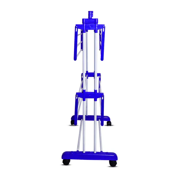 White_Cloth_Drying_Stand_With_Wheels_�_2__Layer_Foldable_Laundry_Rack_For_Indoor/Outdoor_Use_Spacesaving_Durable_Steel_Construction