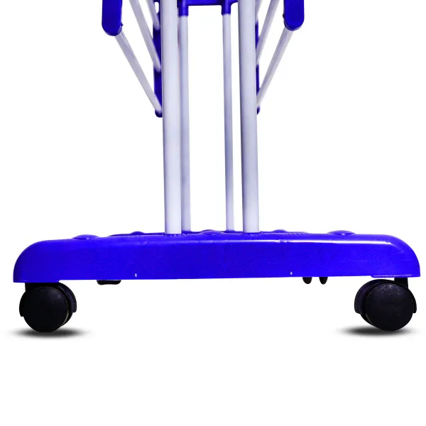 White_Cloth_Drying_Stand_With_Wheels_�_2__Layer_Foldable_Laundry_Rack_For_Indoor/Outdoor_Use_Spacesaving_Durable_Steel_Construction