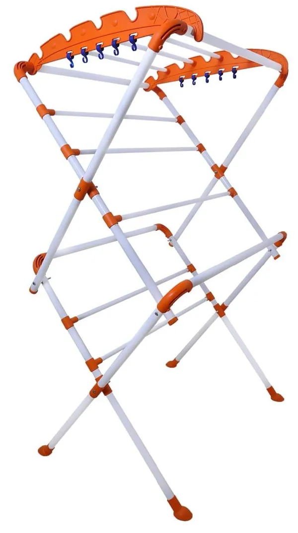 White_Sumo_White_Powder_Coated_Ms_Pipe_And_Unbreakable_Plastic_Joints_Extra_Large_Easy_To_Assemble_Foldable_Cloth_Drying_Stand