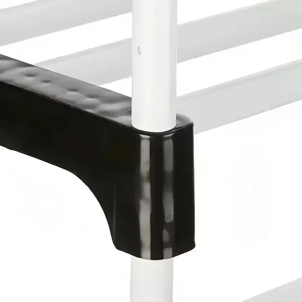 Black_Adjustable_5Tier_Shoe_Rack_Durable_Plastic_&_Metal_Stand