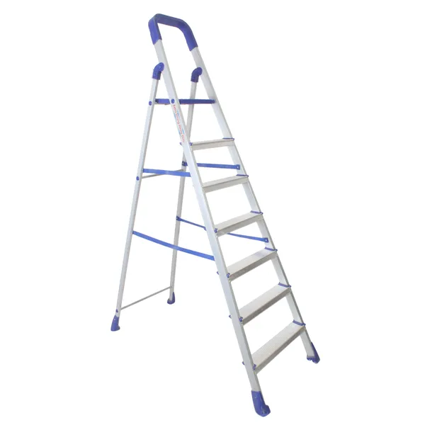 Silver_6Step_Foldable_Aluminum_Ladder_For_Home_AntiSkid_Shoes_&_Edge_Guards_SureHinge_Technology_Compact_&_Durable