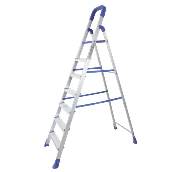 Silver_6Step_Foldable_Aluminum_Ladder_For_Home_AntiSkid_Shoes_&_Edge_Guards_SureHinge_Technology_Compact_&_Durable
