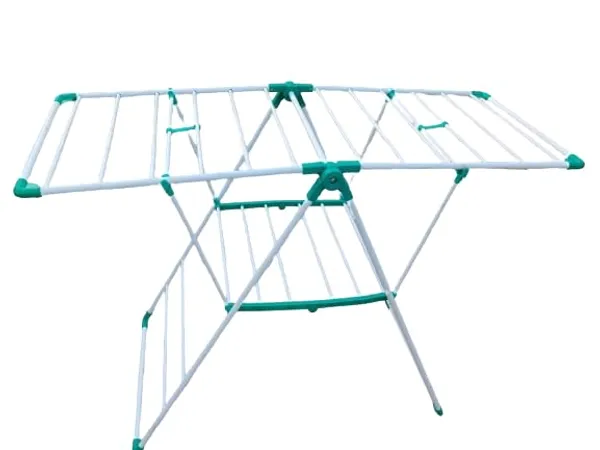White_Cloth_Drying_Stand_�_Steel_Foldable_Clothes_Drying_Rack_Spacesaving_Laundry_Dryer_Stand_For_Indoor_&_Outdoor_Use_Sturdy_&_Durable_107_Cm