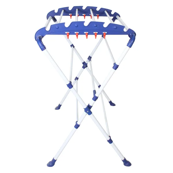 Blue_Mini_Sumo_White_Preassembled_Foldable_Clothes_Drying_Stand_Lightweight_Blue_&_White_Cast_Iron_Clothes_Dryer