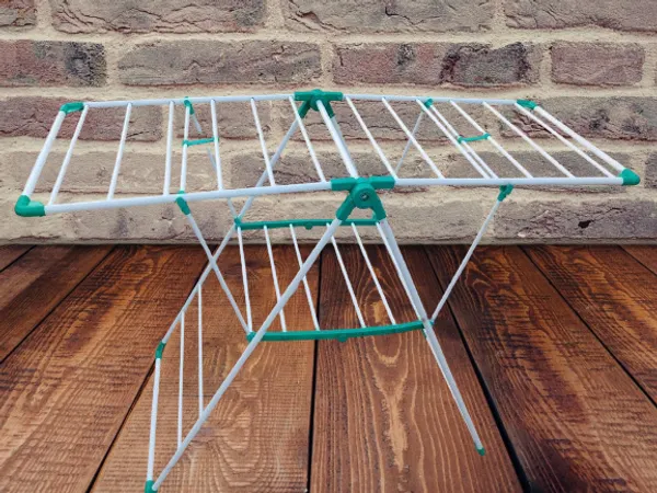 White_Cloth_Drying_Stand_�_Steel_Foldable_Clothes_Drying_Rack_Spacesaving_Laundry_Dryer_Stand_For_Indoor_&_Outdoor_Use_Sturdy_&_Durable_107_Cm