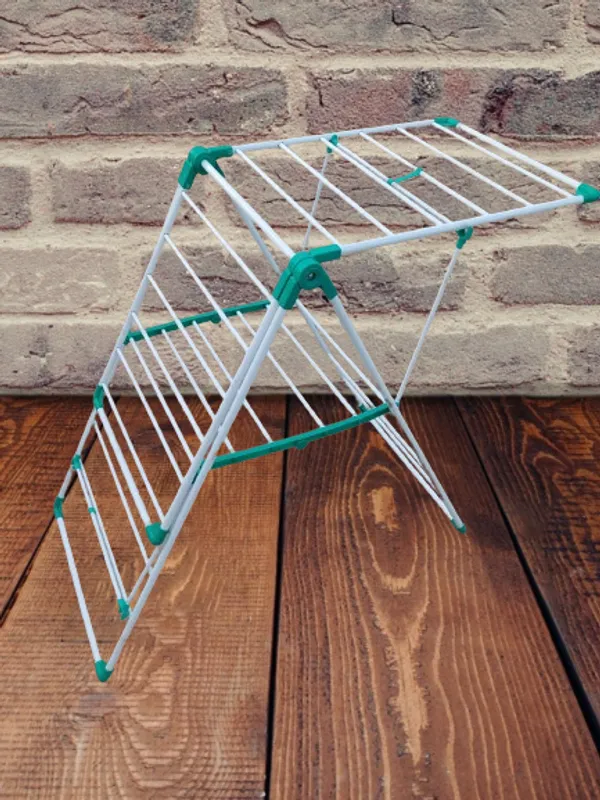White_Cloth_Drying_Stand_�_Steel_Foldable_Clothes_Drying_Rack_Spacesaving_Laundry_Dryer_Stand_For_Indoor_&_Outdoor_Use_Sturdy_&_Durable_107_Cm