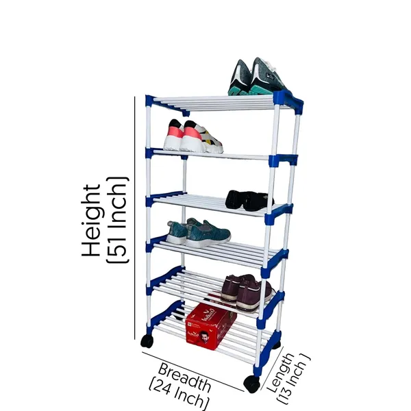Blue_Adjustable_6_Tier_Shoe_Rack_Durable_Plastic_&_Metal_Stand_For_Shoes_Bags_Toys_&_More_Easy_Assembly_Spacesaving_Design