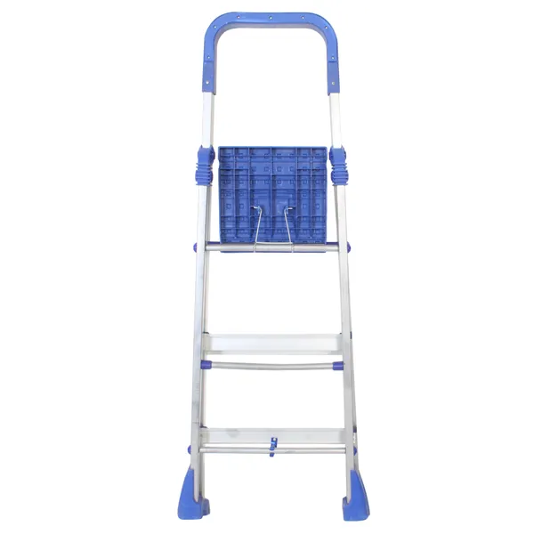 Silver_Nishika_Pro_3_Step_Aluminum_Ladder_Foldable_Antiskid_Edge_Guards_&_Surehinge_Technology_Lightweight_&_Durable_Home_Ladder