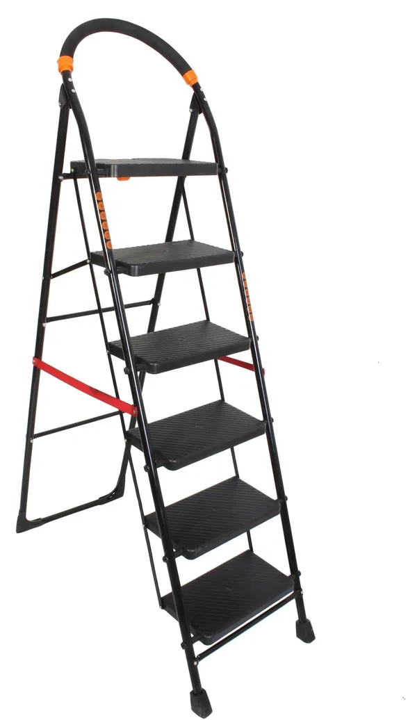 Black_Nishika_6_Step_Heavy_Duty_Steel_Ladder_For_Home_&_Office