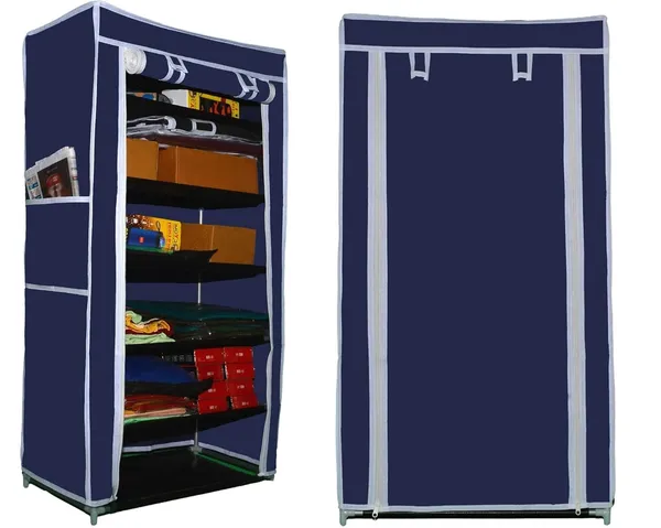 Blue_Multipurpose_6_Shelves_Rack_With_Zip_Door_Cover_&_Side_Pockets_Multiuse_Storage_Rack_For_Footwear_Toys_Clothes_With_Dustproof_Cover