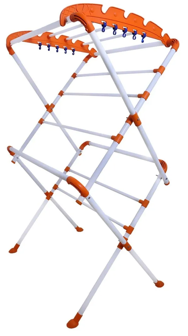 White_Sumo_White_Powder_Coated_Ms_Pipe_And_Unbreakable_Plastic_Joints_Extra_Large_Easy_To_Assemble_Foldable_Cloth_Drying_Stand