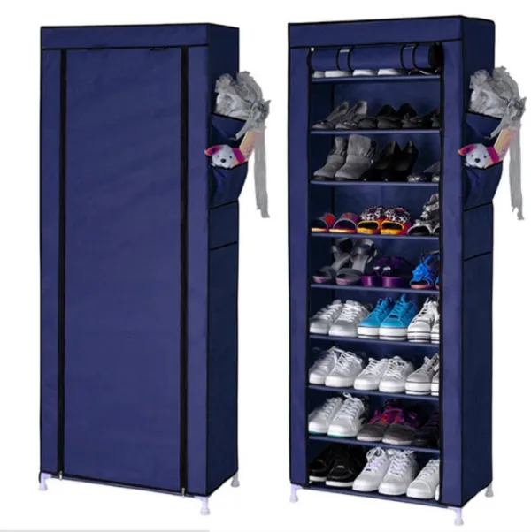 Blue_9_Layer_Collapsible_Shoe_Rack_Spacesaving_Shoe_Organizer