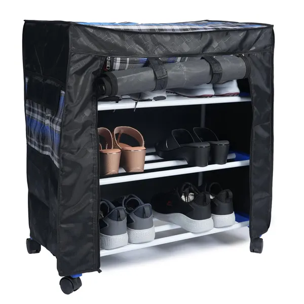 Black_Metal_Multi_Use_Foldable_Shoe_Rack_For_Home_With_Cover_360_Degree__Rotating_Wheels_Dustproof_Zip_Cover_With_Side_And_Zipper3__Layer