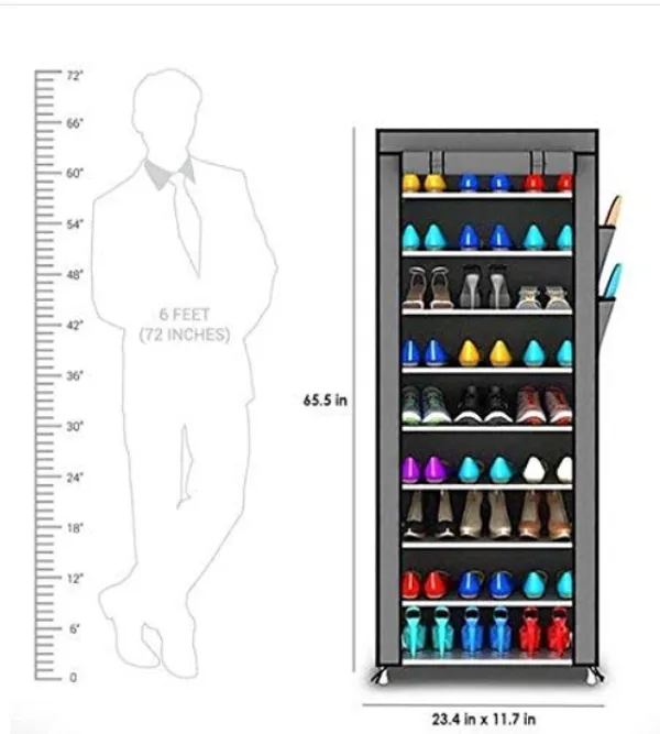 Grey_9_Layer_Collapsible_Shoe_Rack_Spacesaving_Shoe_Organizer