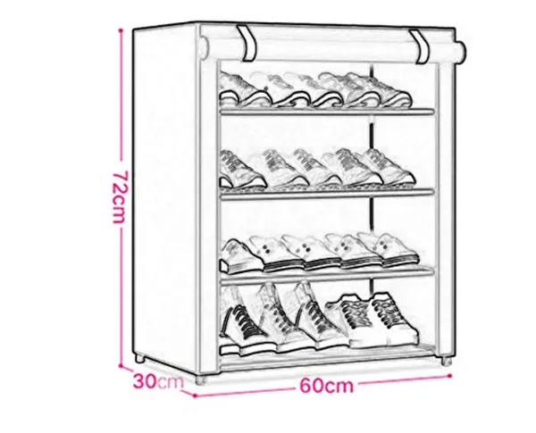 Blue_4_Layer_Collapsible_Shoe_Rack_Spacesaving_Shoe_Organizer
