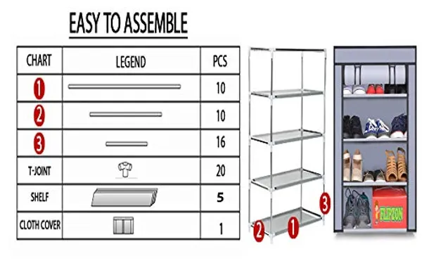 Grey_4_Layer_Collapsible_Shoe_Rack_Spacesaving_Shoe_Organizer