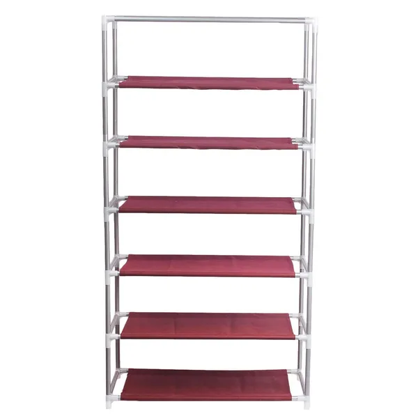 Grey_Multipurpose_6_Shelves_Rack_With_Zip_Door_Cover_&_Side_Pockets_Multiuse_Storage_Rack_For_Footwear_Toys_Clothes_With_Dustproof_Cover