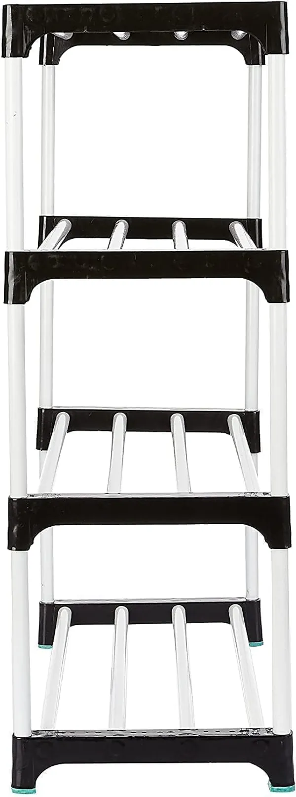 Black_Adjustable_4_Tier_Shoe_Rack_Durable_Plastic_&_Metal_Stand_For_Shoes_Bags_Toys_&_More_Easy_Assembly_Spacesaving_Design