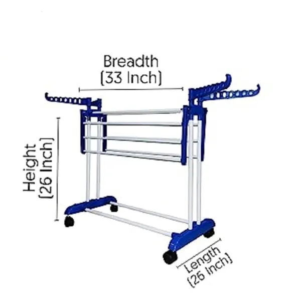 White_Cloth_Drying_Stand_With_Wheels_1__Layer_Foldable_Laundry_Rack_For_Indoor/Outdoor_Use